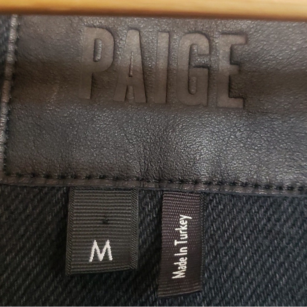 PAIGE Black Frayed Hem Denim Jacket - Picture 2 of 9